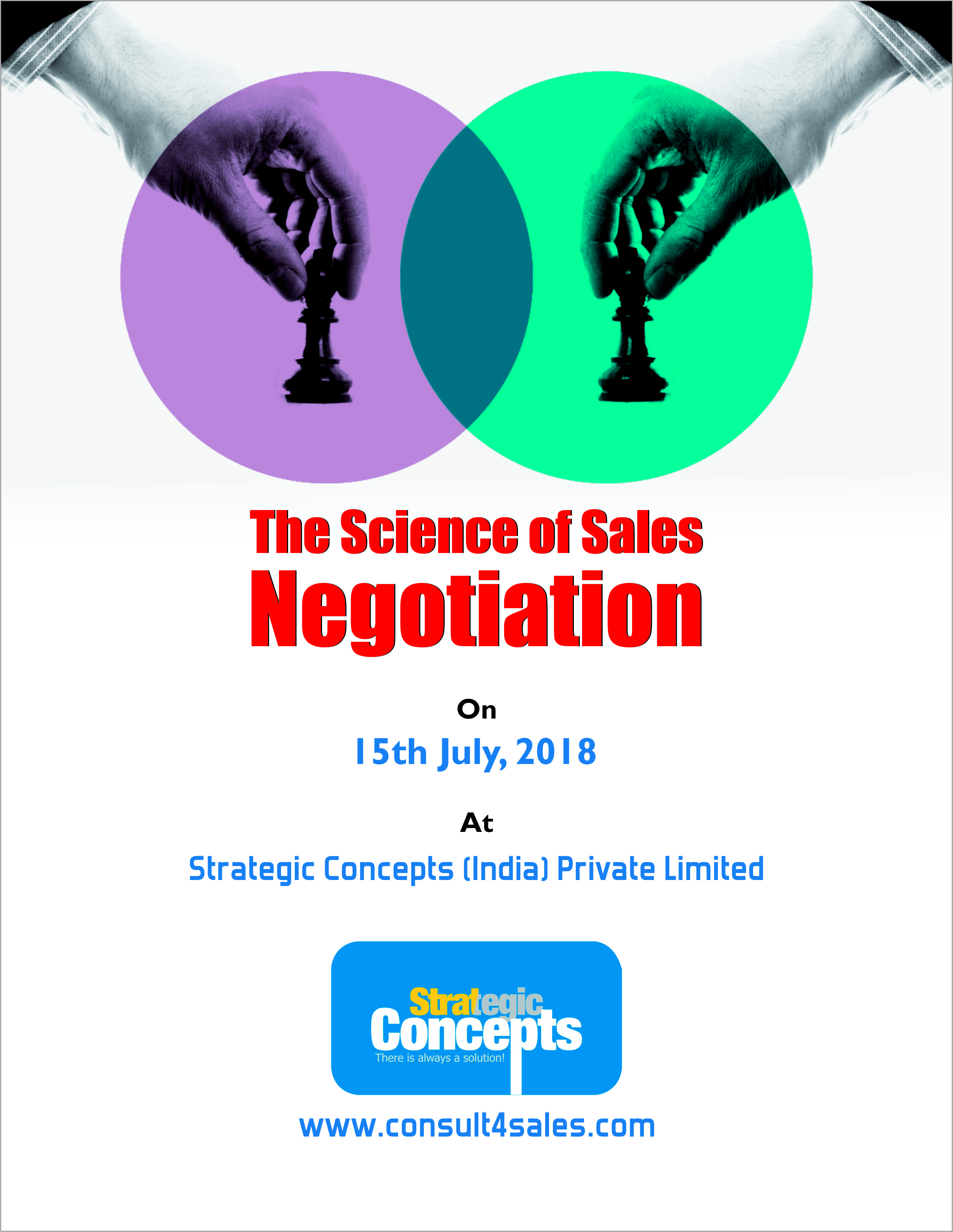 'The Science of Sales Negotiation' — event poster